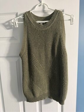 mine Olive Green Ribbed Knit Tank